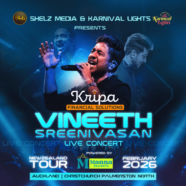 Sangamam 2025 New Zealand Tour Sponsors - Moksha Base and Shelz Media